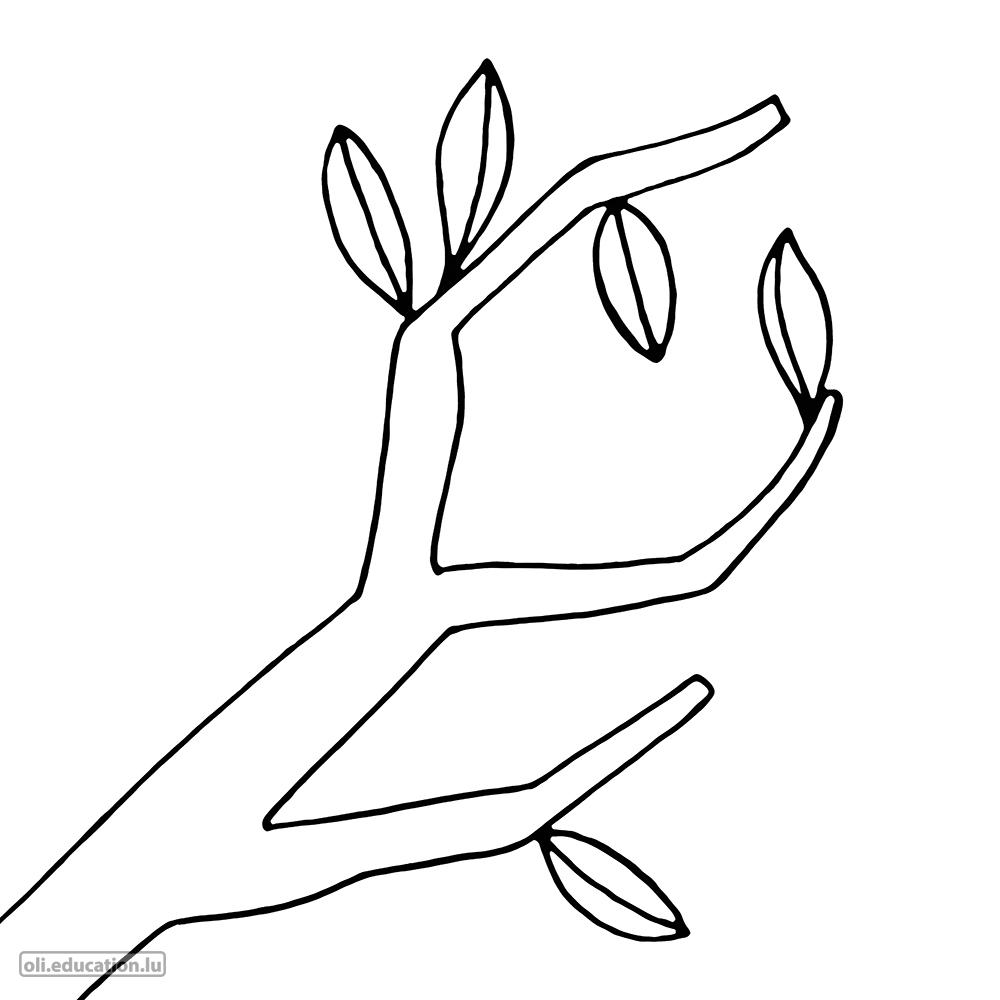 Coloring picture: Blätter