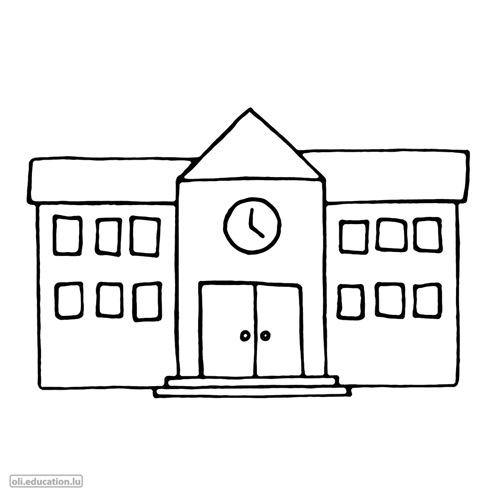 Image à colorier: Schule