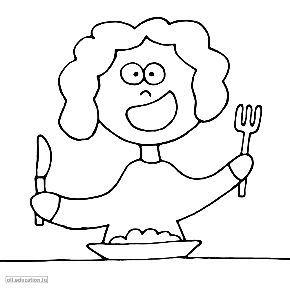 Image à colorier: Gabel
