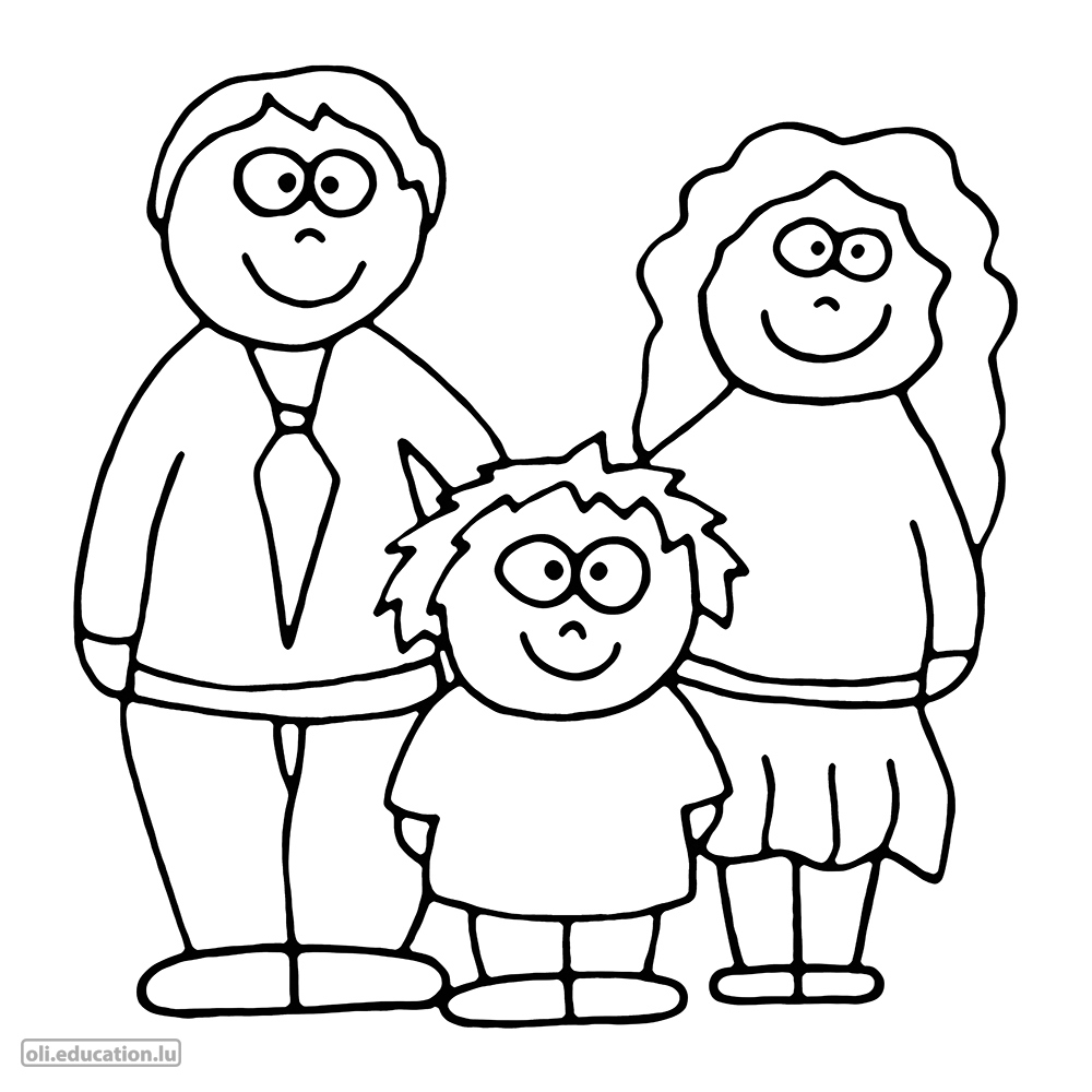Coloring picture: Family