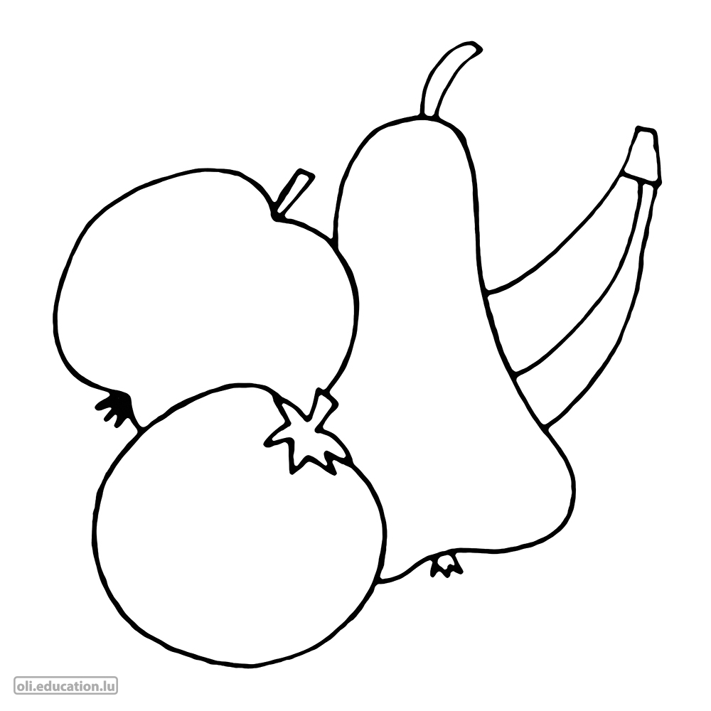 Coloring picture: Fruits