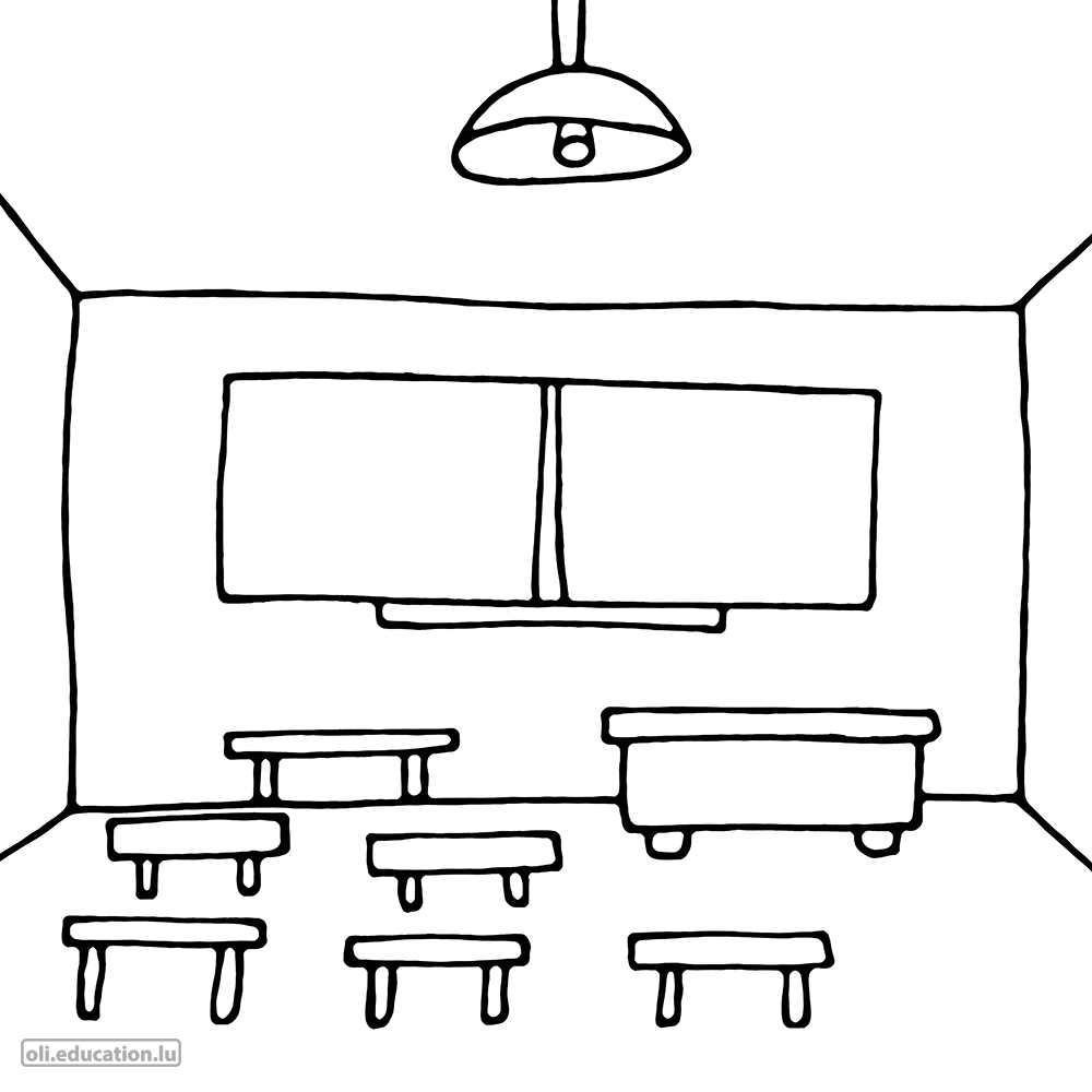 Coloring picture: Classroom