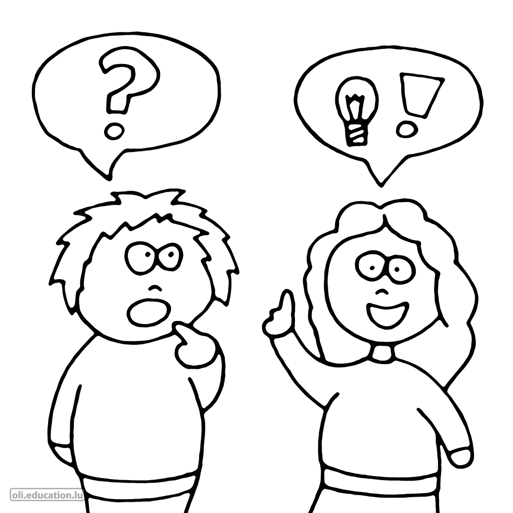 Coloring picture: Question and answer